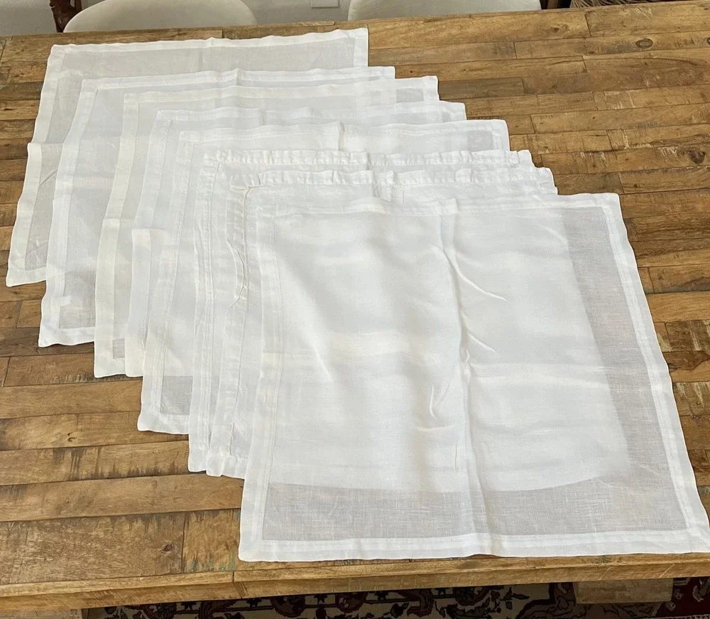 Matteo Los Angeles Set of 8 Napkins White 22